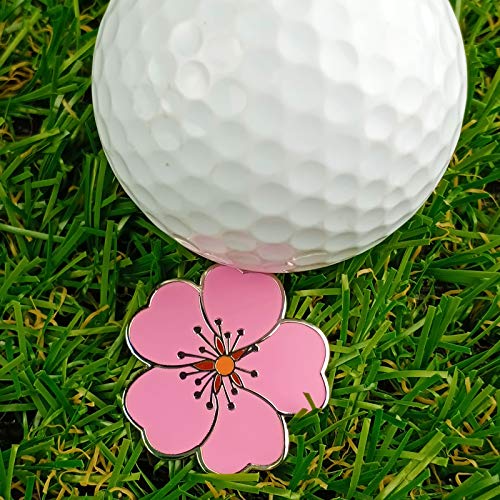 Flower Golf Ball Marker with Hat Clip - Flower Clip