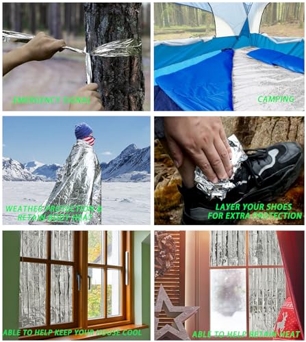 Emergency Thermal Mylar Blanket - Silver (6 Pack) - Survival Gear