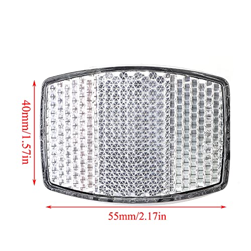 White Bicycle Reflector Light - Handlebar & Seatpost Mount