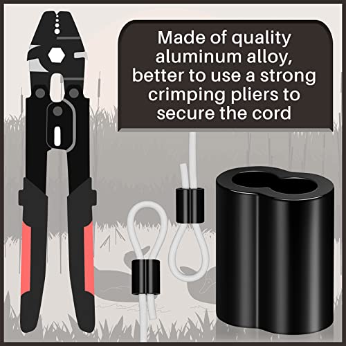 Hotop Decoy Crimp Swivel Snap Set for Duck Decoys – Black, 80 Pieces