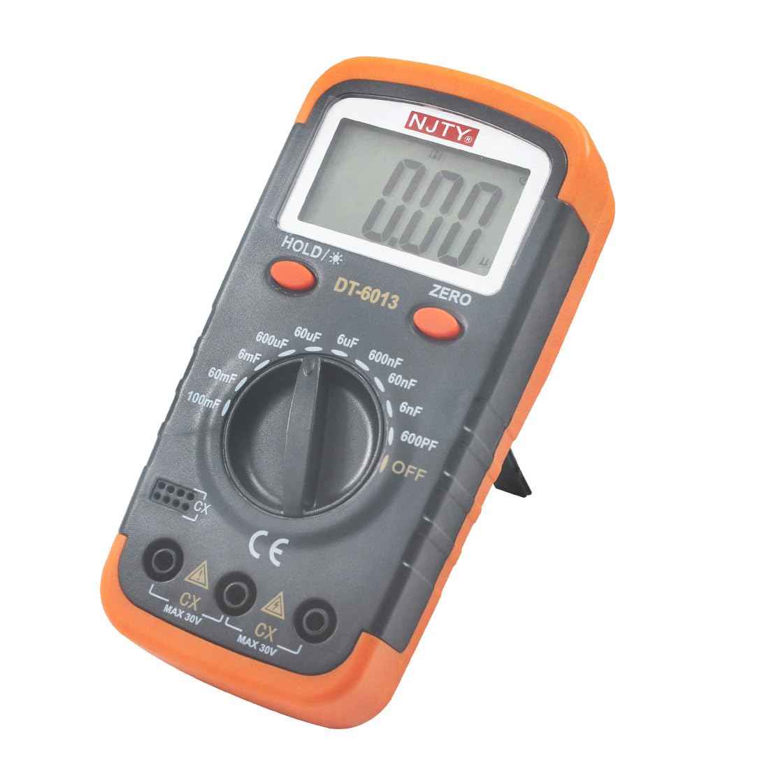 DT6013 Digital Capacitor Meter, 6000 Counts Capacitance Tester Large LCD Screen Display Capacitance Meter 0.1pF - 6000uF