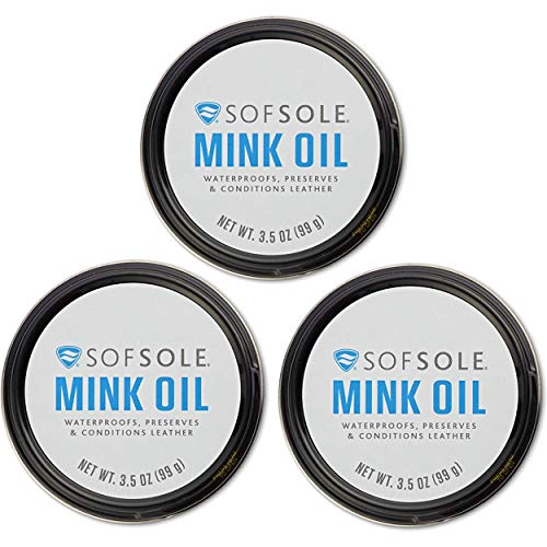 Sof Sole Mink Oil for Leather Conditioning & Waterproofing - 3 Pack