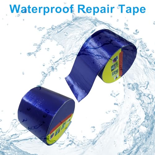 Heavy-Duty Waterproof Repair Tape - 3 Inch x 24.6FT, Blue