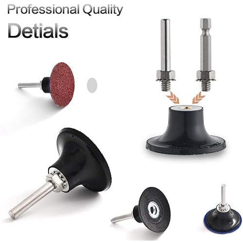 Quick Change Disc Pad Holder, 4 Pack Roll Lock Disc Holder, with 1/4" Shanks for Die Grinder Accessories