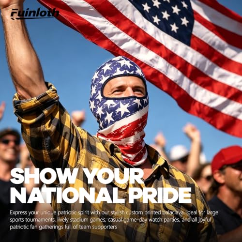 Balaclava Ski Mask - Summer UV Protection & Cooling - US Flag 1