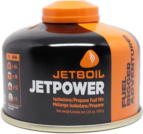 Jetboil Jetpower 4-Season Fuel Blend - 100g Liquefied Petroleum Gas for All-Weather Cooking