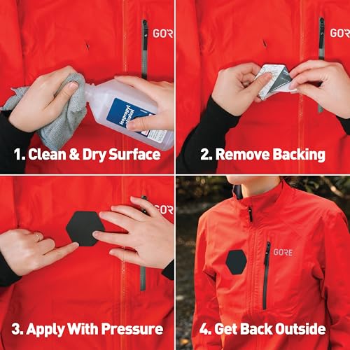 Waterproof GORE-TEX Fabric Repair Patches - 4 Pack for Jackets & Gear