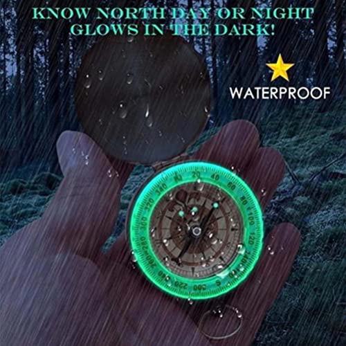 Luminous Metal Compass for Camping and Hiking - Retro Design