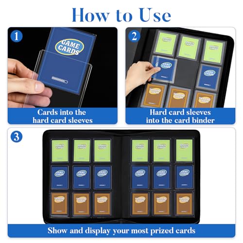 Black Fabmaker Top Load Card Binder Holds 360 Cards with Handle