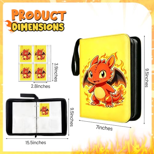 400 Cards Capacity Trading Card Binder, Holder with 50 Removable
