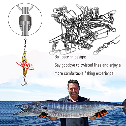 High Strength Fishing Snap Swivel - Size 0+0 (16lb), 25 Pcs