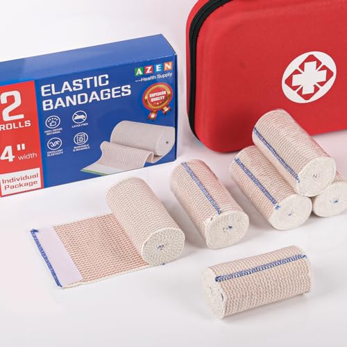 Premium Elastic Compression Bandage Wrap - 4 Inch, 2 Pack