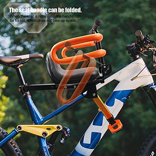 Front Mounted Child Bike Seat for Ages 2-6 - Gold for MTB