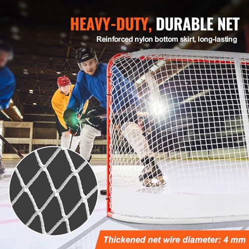 Street Hockey Goal - Portable Steel Training Net, 72" x 48"