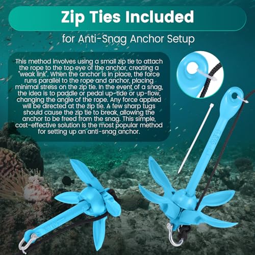 Compact Folding Grapnel Anchor Kit for Kayaks and Small Boats