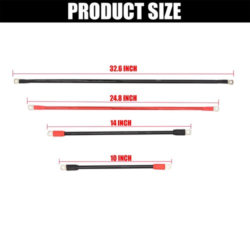DRIVE UP Golf Cart Battery Cables Wiring Kit for EZGO RXV Models 2 Gauge Battery Wires