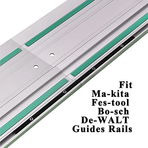 Guide Rail Connector Accessories Kit 71358 482107 Compatible with Festool | Makita | DeWalt Track Saw Secure Long Cuts, 2 Pack, Black
