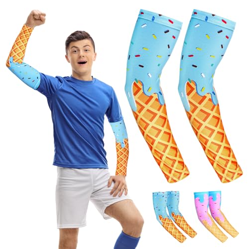Ice Cream Drip Arm Sleeves - Classic Blue for Ages 13-18