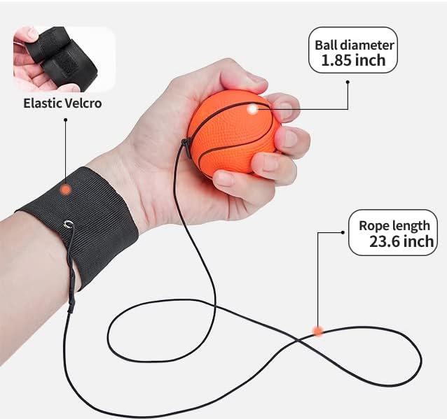 ZUYEE Wrist Return Balls - 1.85 Inch Rebound Sports Balls for Kids | Perfect for Exercise & Play