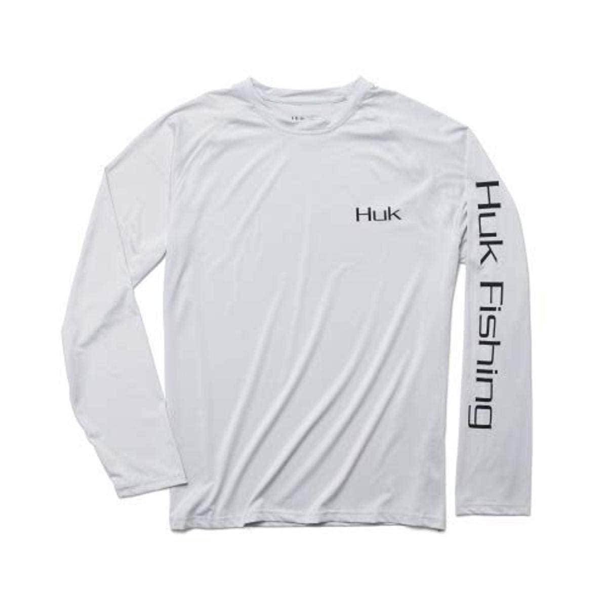 Huk Men's KC Pursuit Long Sleeve Sun Protecting Fishing Shirt, Target Rich-Glacier, X-Large