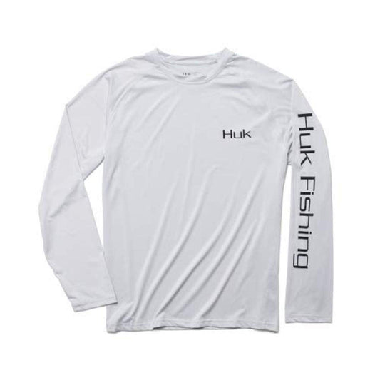 Huk Men's KC Pursuit Long Sleeve Sun Protecting Fishing Shirt, Target Rich-Glacier, X-Large