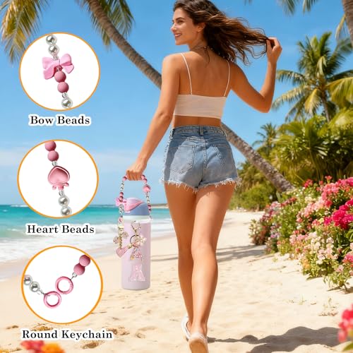 5-Piece Accessory Set for Owala Water Bottles - Pink
