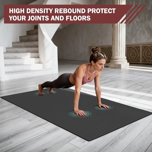 Extra Large Non-Slip Exercise Mat 7'x5' - Durable Workout Mat