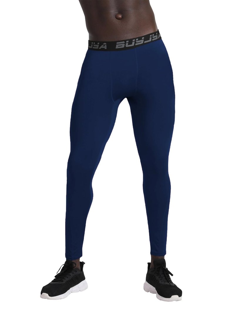 BUYJYA 3 or 5 Pack Men's Compression Pants Running Tights Workout Leggings Athletic Cool Dry Yoga Gym Clothes Gift
