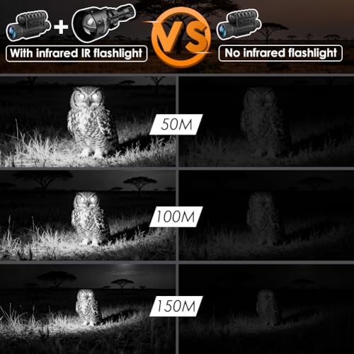 850nm IR Illuminator Flashlight with 50MM Zoom Lens for Night Vision, Waterproof, 3 Modes