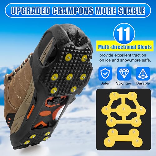 Ice Snow Cleats for Shoes and Boots - Medium (5.5-8.5 Men/7-10 Women)