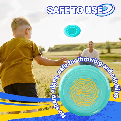 Wham-O 9-Inch Lightweight Flying Disc for Kids & Adults - 70g, Pack of 6