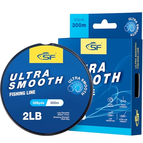 Monofilament Fishing Line - Clear 2LB/0.12MM - 300m Spool