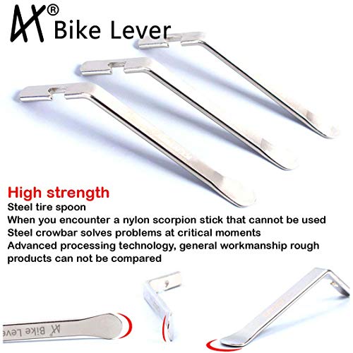 Premium Stainless Steel Bicycle Tire Levers - 3 Pcs Set