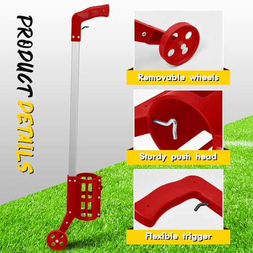 Wheeled Marking Wand for Line Paint - Red, 1 Count