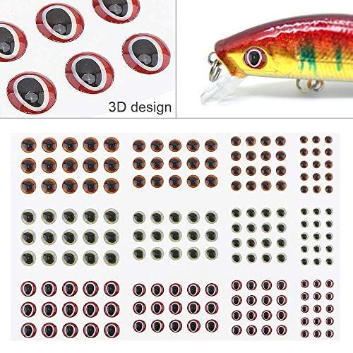 183pcs Lifelike 3D Fishing Lure Eyes - 3/4/5/6mm Sizes