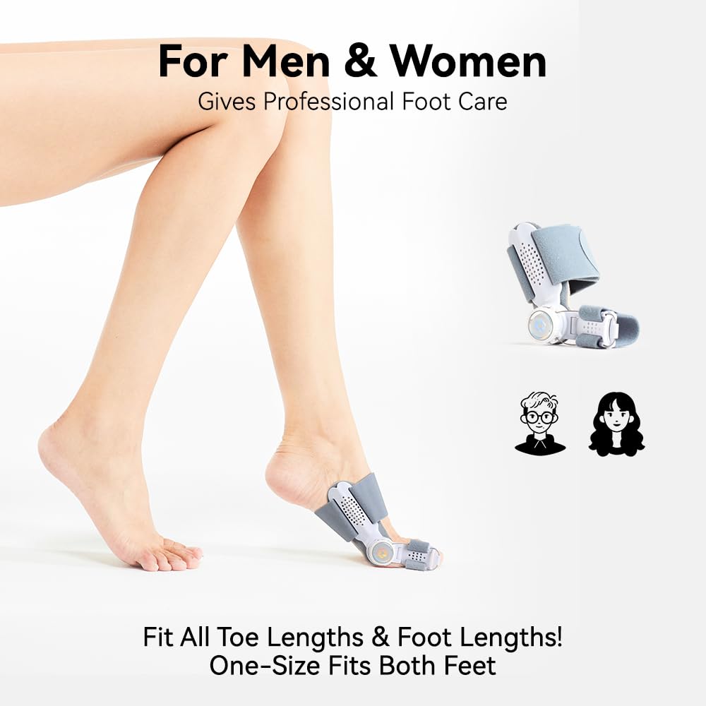 XRUIDI Bunion Corrector for Women & Men Adjustable Big Toe Splint for Hallux Valgus Relief & Toe Alignment, Orthopedic Brace for Pain Relief & Toe Alignment Fits Left & Right Feet 1 PACK
