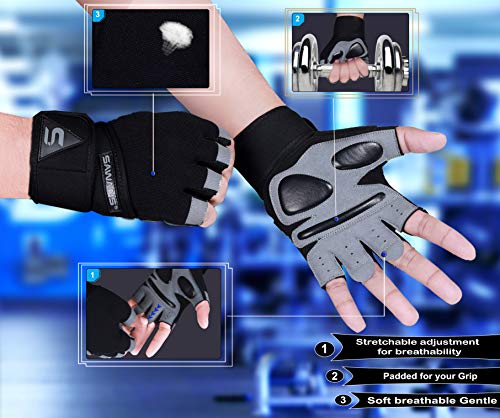 SAWANS Breathable Workout Gloves for Weight Lifting & Cross Training - Men Women