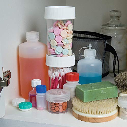 1 Oz HDPE Narrow Mouth Round Storage Container - BPA Free