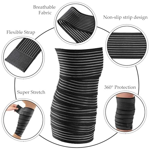 Adjustable Compression Leg Wraps - 71 Inch Calf Bandage (2 Pack)