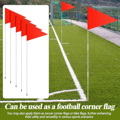 10 Pcs Soccer Corner Flags - 72 Inch Portable Training Poles