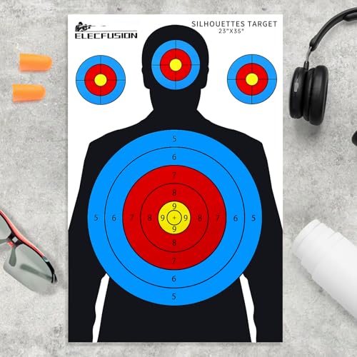 23x35 Inch Silhouette Shooting Targets - 10 Pack for Range Use