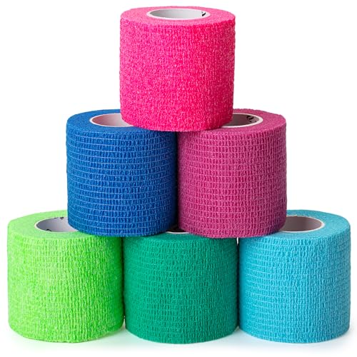 Self Adhesive Bandage Wrap - 2" x 5 Yards, 6 Pack - Citrus
