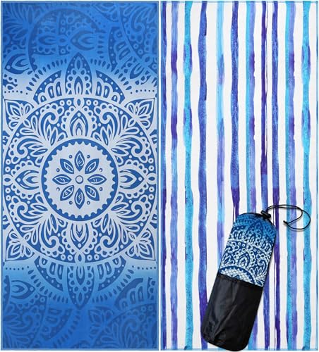 Microfiber Printed Beach Towel - 32x71 Inch, Pacific Bloom