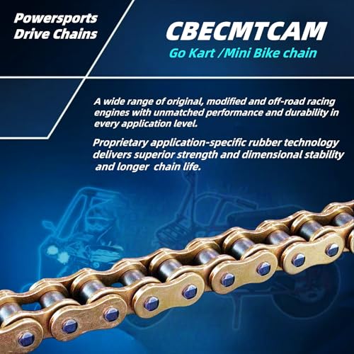 Gold 420 Chain 132 Links for 50-125cc ATV Dirt Bike - Variation of THIS Listing