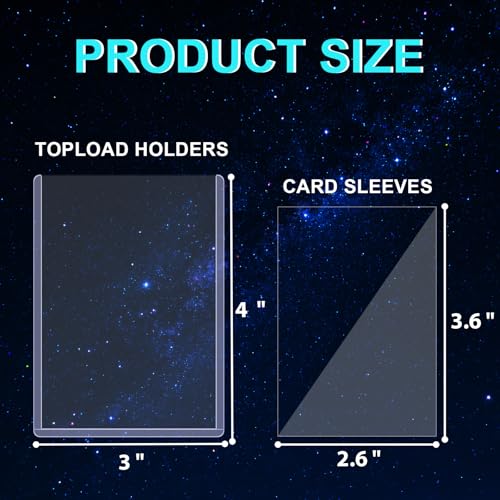 CardArchiver 200ct Top Loaders & Sleeves Set - 100 rigid 35pt top loaders + 100 soft sleeves