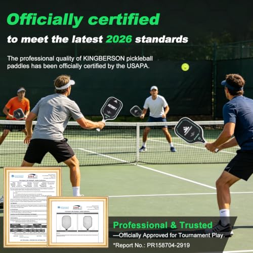 Kingberson T700 Carbon Fiber Pickleball Paddle 16mm Core USAPA Approved