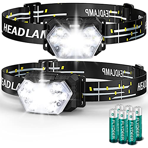 2000 Lumen LED Headlamp 2-Pack - Ultra Bright & Waterproof