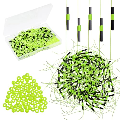 Fishing Slip Bobber Stops - 100pcs Yellow Bobber Stoppers