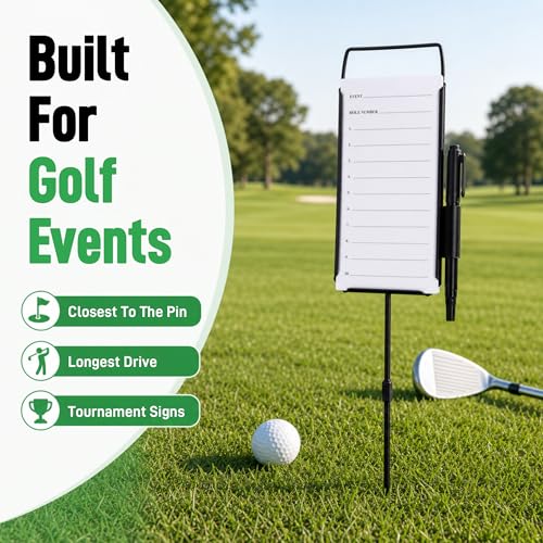 Large 6 Pack Golf Metal Proximity Markers - Closest to the Pin Set for Tournament & Practice