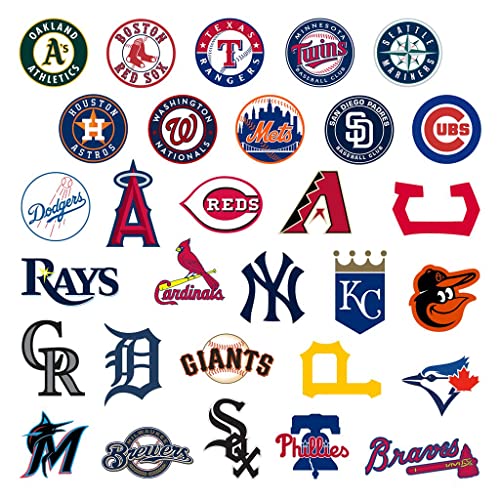 100 Pcs Waterproof Baseball Stickers for Hydro Flask & Decor